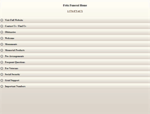 Tablet Screenshot of fritzfuneralhome.com